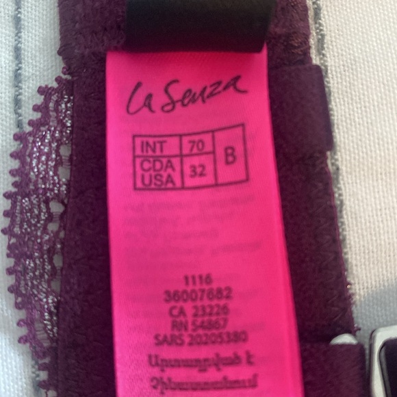 La SENZA body kiss purple bra. Size 32B. - Picture 5 of 6